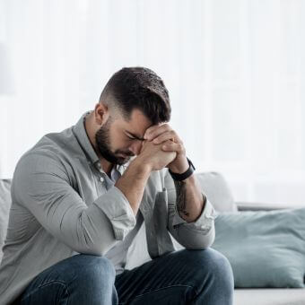 men suffering from anxiety