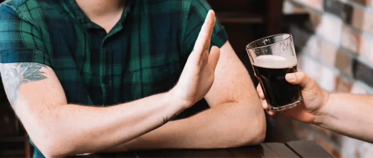 Men with alcohol addiction trying to resist