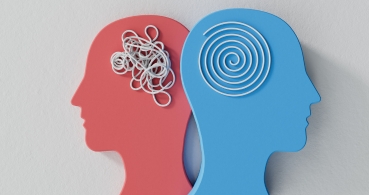 CBT concept tangled vs clear thoughts